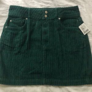 Green Corduroy Skirt